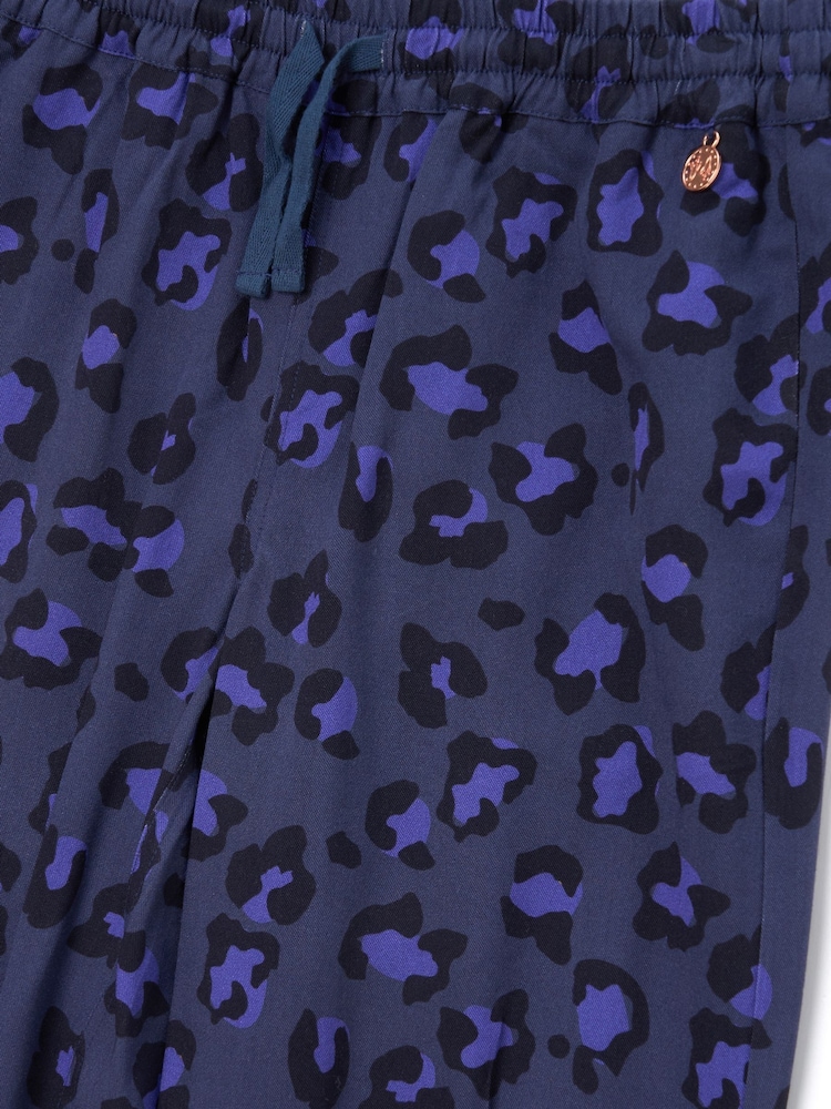 Angel & Rocket Blue Robyn Leopard Print Trousers - Image 6 of 6