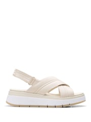 Clarks Cream Tuscan Cross Sandals - Image 2 of 7