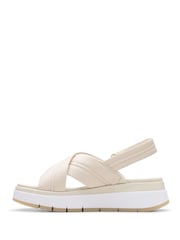 Clarks Cream Tuscan Cross Sandals - Image 3 of 7