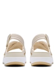 Clarks Cream Tuscan Cross Sandals - Image 6 of 7