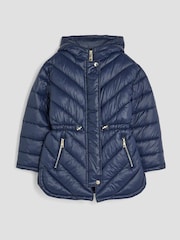 River Island Blue Girls Padded Jacket - Image 1 of 4