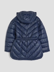 River Island Blue Girls Padded Jacket - Image 2 of 4