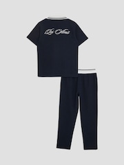 River Island Blue Boys Textured top & Jogger - Image 2 of 5