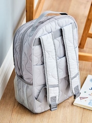 My 1st Years Personalised Large Quilted Blue Name Varsity Backpack - Image 2 of 3