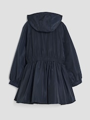 River Island Blue Girls Peplum Rain Mac Coat - Image 2 of 4