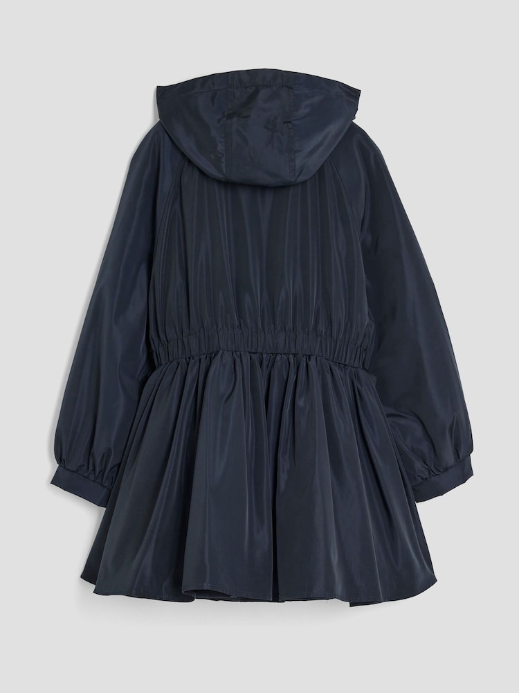 River Island Blue Girls Peplum Rain Mac Coat - Image 2 of 4 River Island Blue Girls Peplum Rain Mac Coat - Image 2 of 4