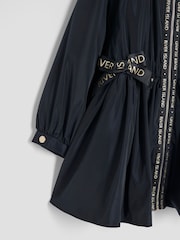 River Island Blue Girls Peplum Rain Mac Coat - Image 3 of 4