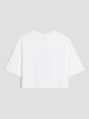 River Island White Girls Bubble Queen Crop White T-Shirt - Image 2 of 4