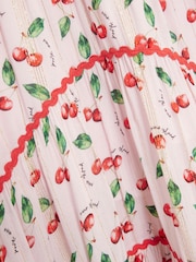 River Island Pink Girls Cherry Maxi Skirt Set - Image 3 of 4