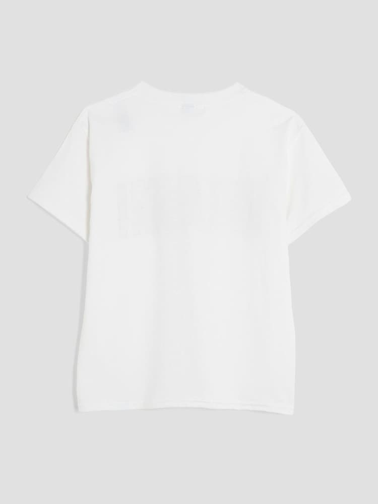 River Island White Gingham Wordie T-Shirt - Image 2 of 4