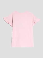 River Island Pink Girls Cherry Frill T-Shirt - Image 2 of 4