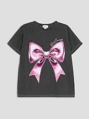 River Island Black Girls Bow T-Shirt - Image 1 of 2