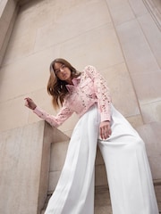 Star by Julien MacDonald Pink Button Through Lace Blouse - Image 5 of 6