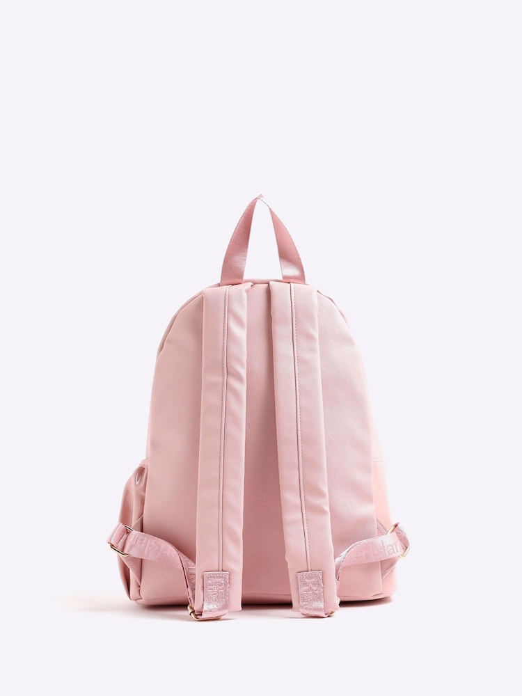 River Island Girls Heart Lock Pocket Backpack - Imagen 2 de 5