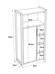 Brown Bronx Woven Basket Console Storage Cabinet - Image 5 of 11