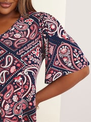 Yours Curve Pleated Front Blouse - Изображение 4 из 5