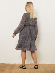Yours Curve Black Embellished Mini Dress - Image 3 of 5
