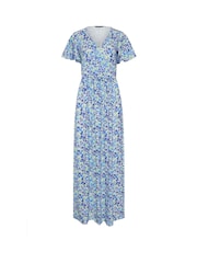 Long Tall Sally Blue V-Neck Ditsy Maxi Dress - Image 5 of 5