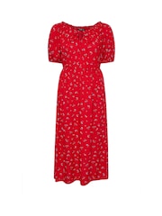 Yours Curve Red Short Sleeve Boho Dress - Image 5 of 5