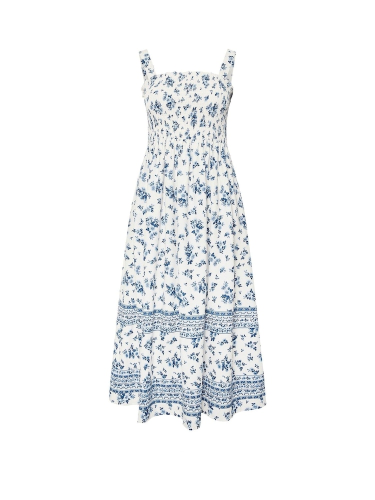 Yours Curve Blue Ditsy Print Maxi Dress - Image 5 of 5
