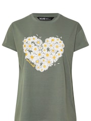 Yours Curve Green Printed T-Shirt - Image 5 of 5
