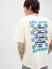 JACK & JONES White Short Sleeve Back Graphic Print T-Shirt - Image 1 of 7