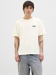 JACK & JONES White Short Sleeve Back Graphic Print T-Shirt - Image 2 of 7
