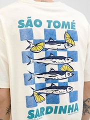 JACK & JONES White Short Sleeve Back Graphic Print T-Shirt - Image 4 of 7
