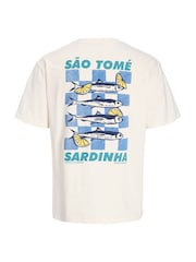 JACK & JONES White Short Sleeve Back Graphic Print T-Shirt - Image 7 of 7