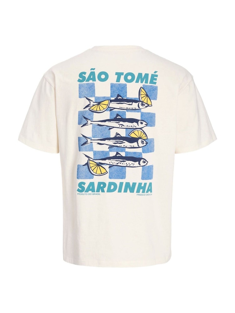 JACK & JONES White Short Sleeve Back Graphic Print T-Shirt - Image 7 of 7