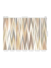 Origin Murals Natural Linen Ikat Zig Zag 2.8m x 3.5m Wall Mural - Image 3 of 3