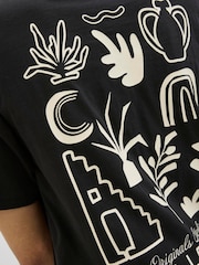 JACK & JONES Black Short Sleeve Aztec Back Print Graphic Print T-Shirt - Image 5 of 5