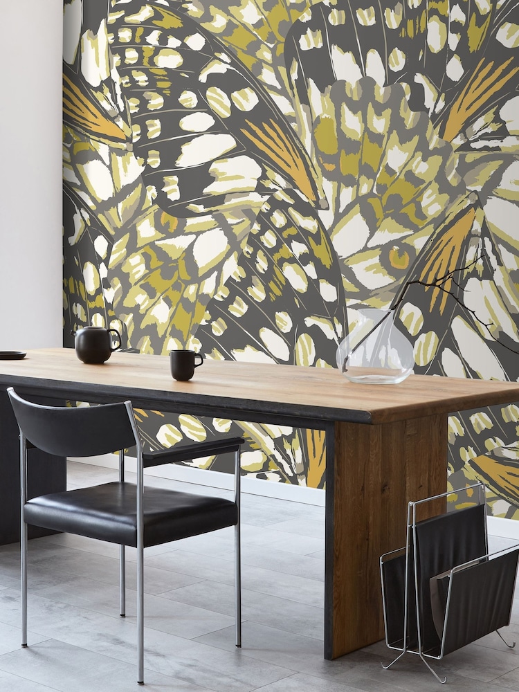 Origin Murals Black and Olive Green Butterfly Wings Wall Mural - Image 1 of 3