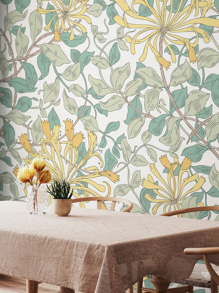 Origin Murals Seafoam Honeysuckle 2.8m x 3.5m Wall Mural - Image 2 of 3