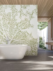 Origin Murals Sage Green Skeleton Leaf 2.8m x 3.5m Wall Mural - Image 1 of 3