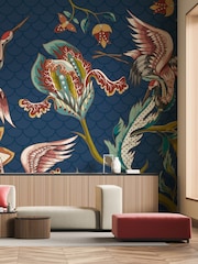 Origin Murals Navy Blue Cranes in Flight Wall Mural - Image 2 of 3