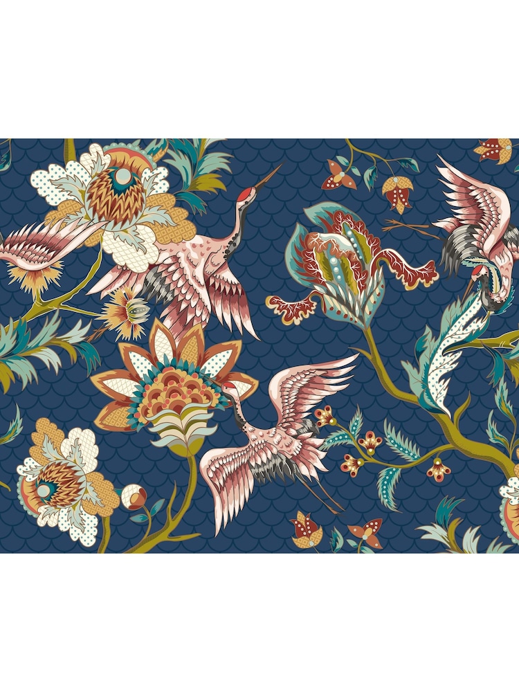 Origin Murals Navy Blue Cranes in Flight Wall Mural - Image 3 of 3