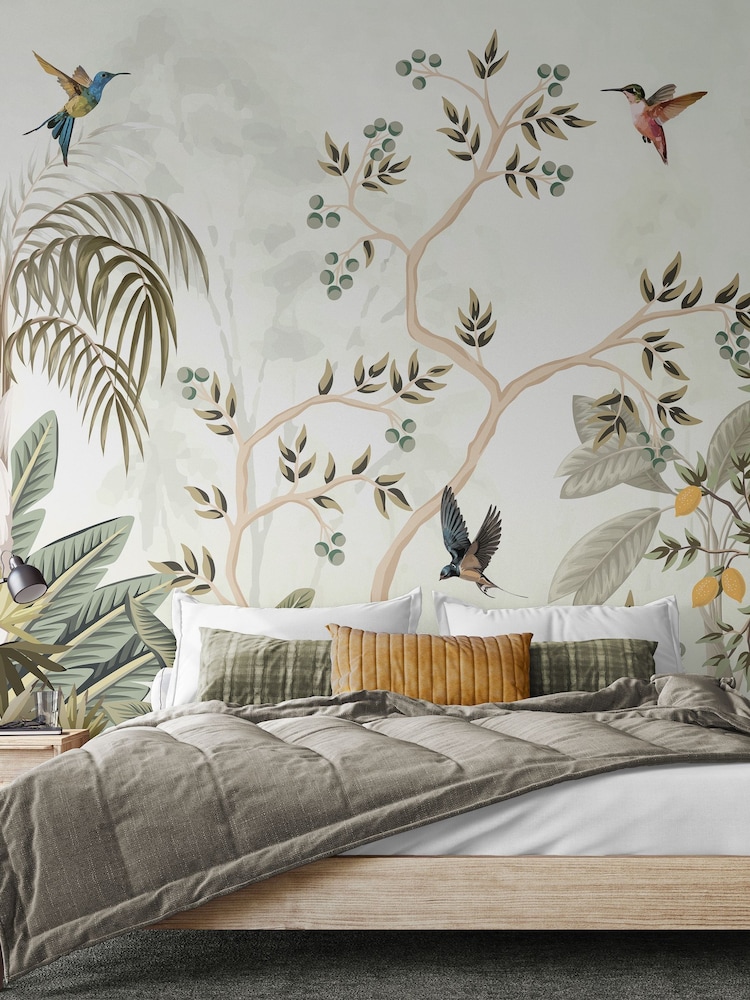 Origin Murals Natural Sage Lemon Tree Forest 2.8m x 3.5m Wall Mural - Image 1 of 3