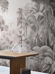 Origin Murals Black and White Jungle Trees Wall Mural - Image 2 of 3