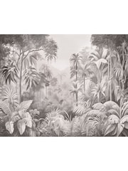 Origin Murals Black and White Jungle Trees Wall Mural - Image 3 of 3