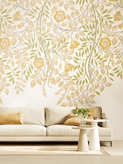 Origin Murals Gold and Olive Cascading Rosehip 2.8m x 3.5m Wall Mural - Image 1 of 3