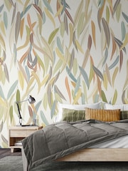 Origin Murals Natural Stone Willow Leaves 2.8m x 3.5m Wall Mural - Image 2 of 4