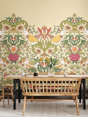 Origin Murals Gold and Olive Birds Fruit and Foliage Wall Mural - Image 1 of 4