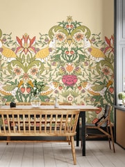 Origin Murals Gold and Olive Birds Fruit and Foliage Wall Mural - Image 2 of 4