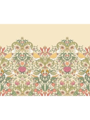 Origin Murals Gold and Olive Birds Fruit and Foliage Wall Mural - Image 3 of 4
