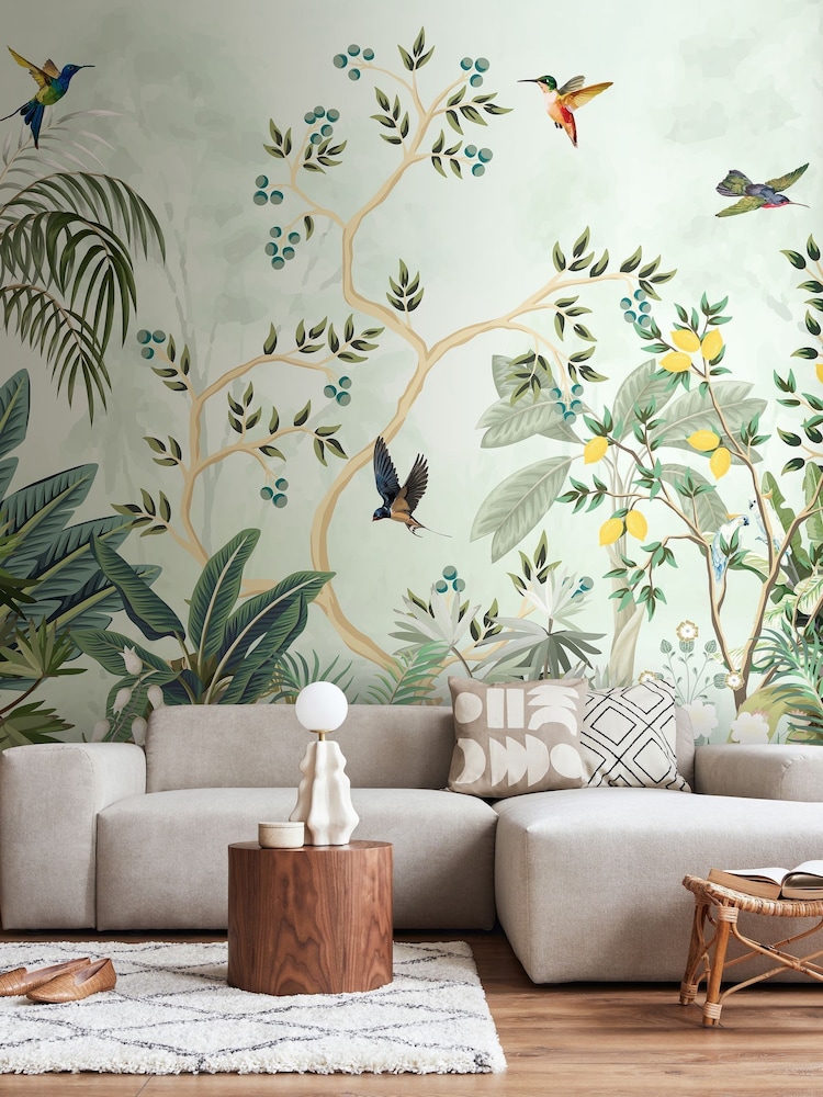 Origin Murals Forest Green Lemon Tree Forest 2.8m x 3.5m Wall Mural - Image 1 of 4
