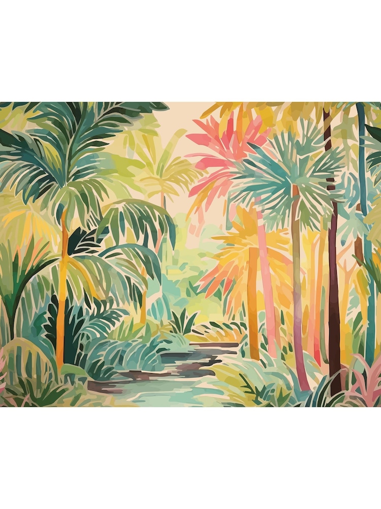 Origin Murals Emerald Green Pretty Palms Print A4 Wallpaper Sample - Image 1 of 1 Origin Murals Emerald Green Pretty Palms Print A4 Wallpaper Sample - Image 1 of 1