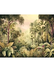 Origin Murals Olive Green Jungle Trees A4 Wallpaper Sample - Image 1 of 1