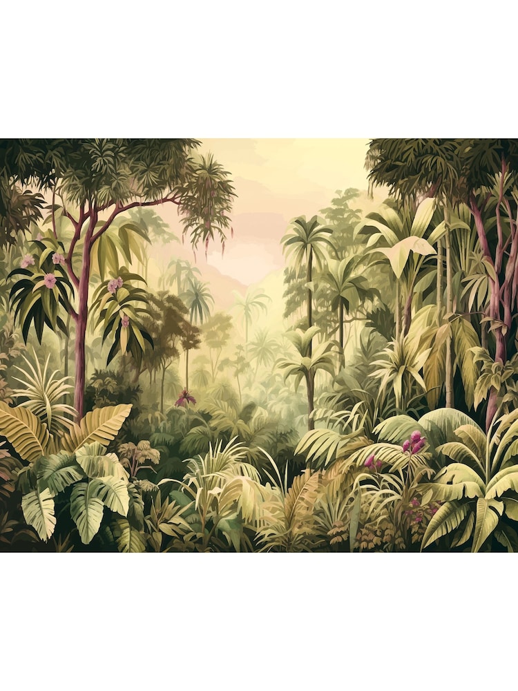 Origin Murals Olive Green Jungle Trees A4 Wallpaper Sample - Image 1 of 1 Origin Murals Olive Green Jungle Trees A4 Wallpaper Sample - Image 1 of 1