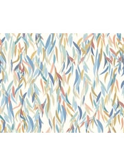 Origin Murals Denim Blue and Apricot Willow Leaves A4 Wallpaper Sample - Image 1 of 1